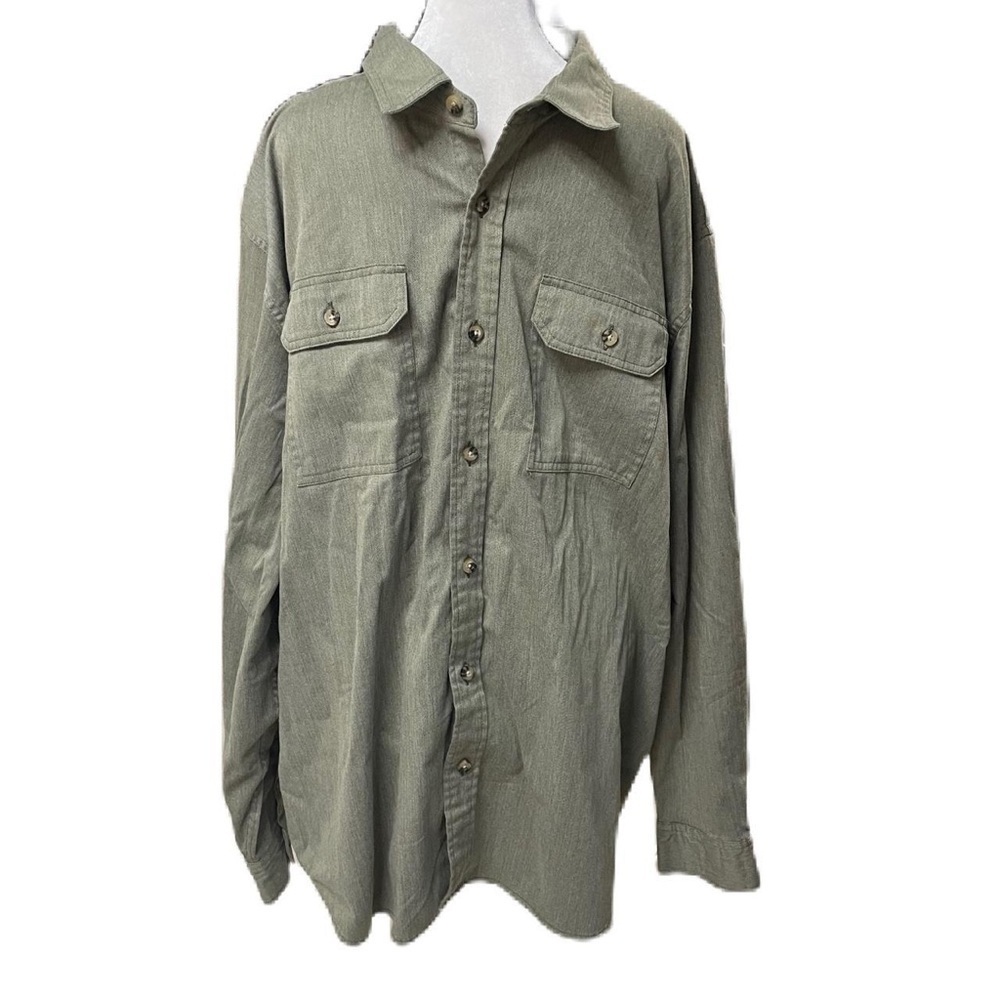 NWT Wrangler Men's Green and Khaki Shirt